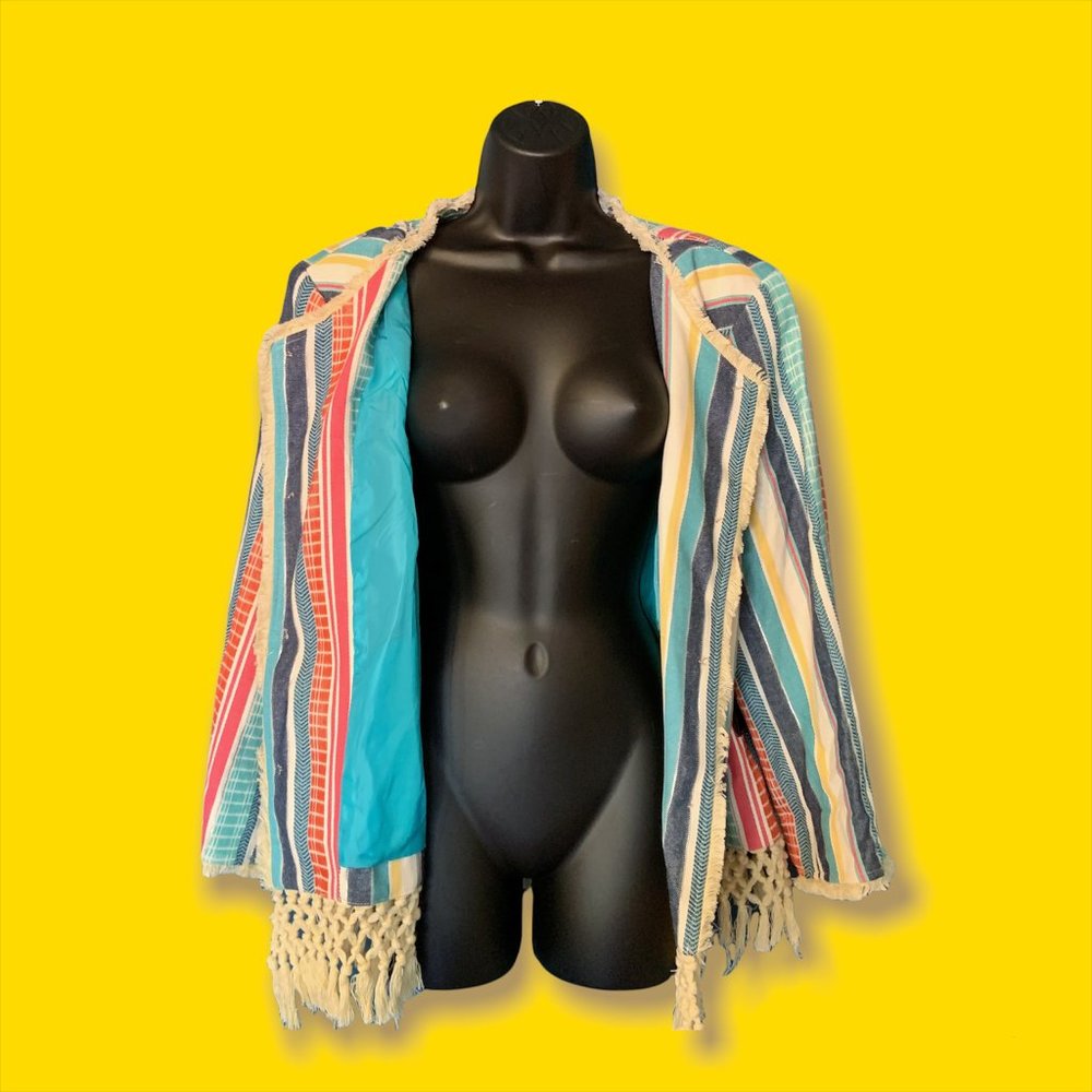 Striped Shell Jacket by Multiples - Picture 2 of 4